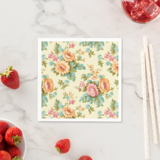 Viktorianisches französisches Land - Vintage Blume Serviette