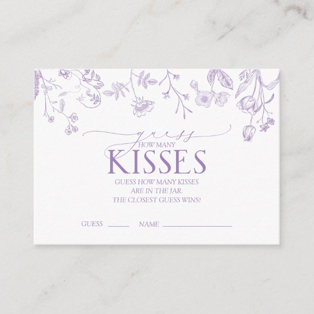 Viktorianisches französisches Lilac Lavender Flora Begleitkarte (Vorderseite)