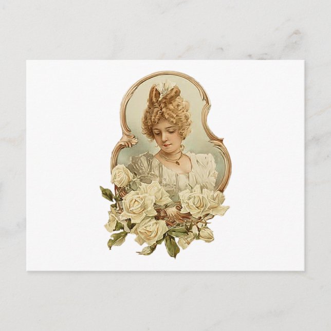 Viktorianisches Frauenportrait Postkarte (Vorderseite)