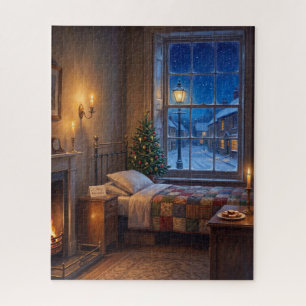 Viktorianisches gemütliches Weihnachtsabend-Schlaf Puzzle