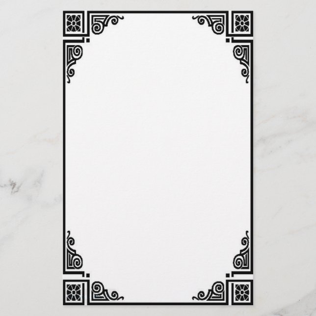 Viktorianisches Gitter stationär Briefpapier (Vorderseite)