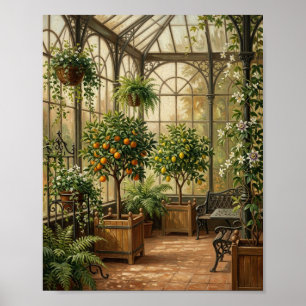Viktorianisches Glasgewächshaus Palm House II Poster