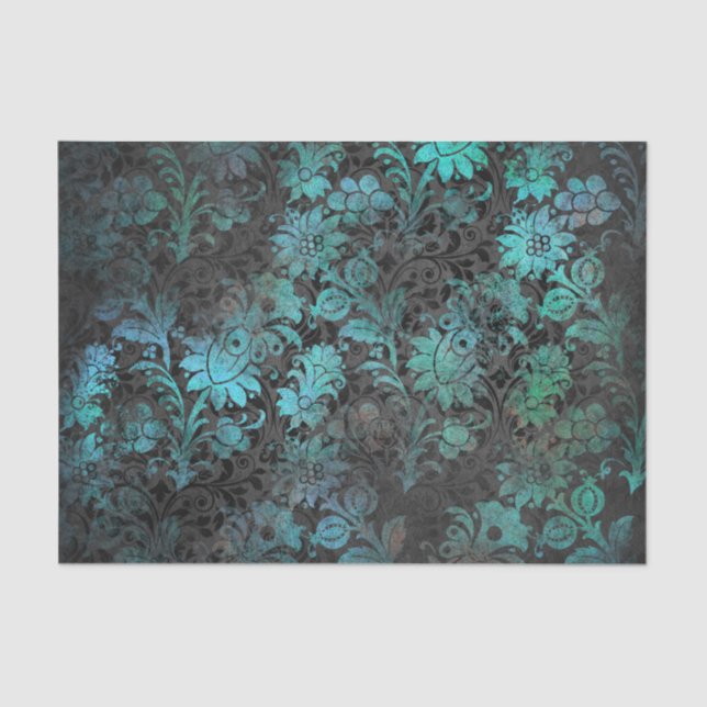 Viktorianisches Gothic Damask Tissue Paper | elega Seidenpapier (Vorderseite)