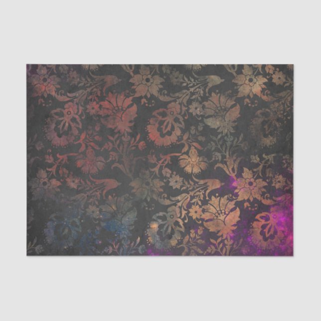 Viktorianisches Gothic Damask Tissue Paper | elega Seidenpapier (Vorderseite)