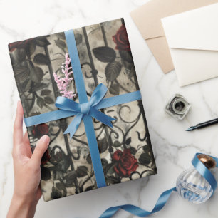 Viktorianisches Gotisches Gartenmuster Geschenkpapier