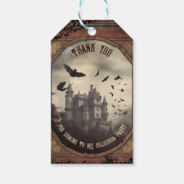 Viktorianisches Gotisches Vintages Dracula Schloss Geschenkanhänger