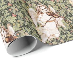 Viktorianisches Grünes Grünbuch über glänzende Ums Geschenkpapier