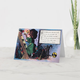 Viktorianisches Halloween Gedicht 1 Karte