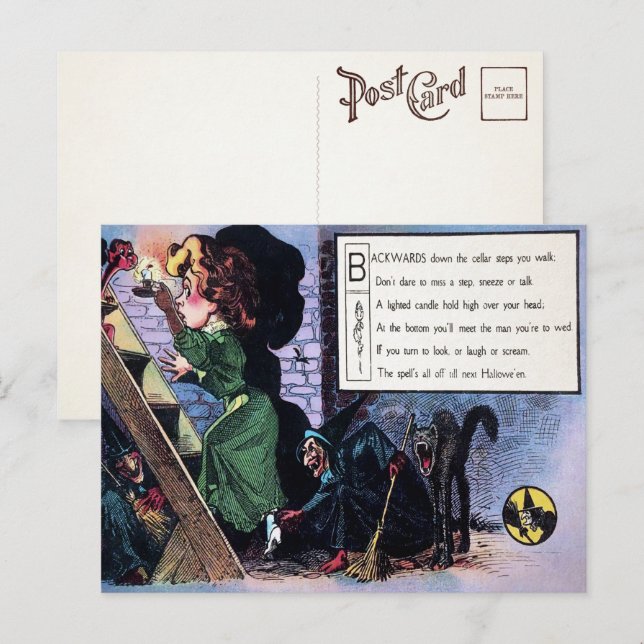 Viktorianisches Halloween Gedicht 1 Postkarte (Vorne/Hinten)