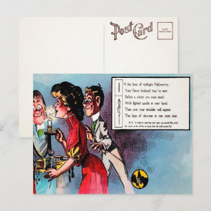 Viktorianisches Halloween Gedicht 4 Postkarte