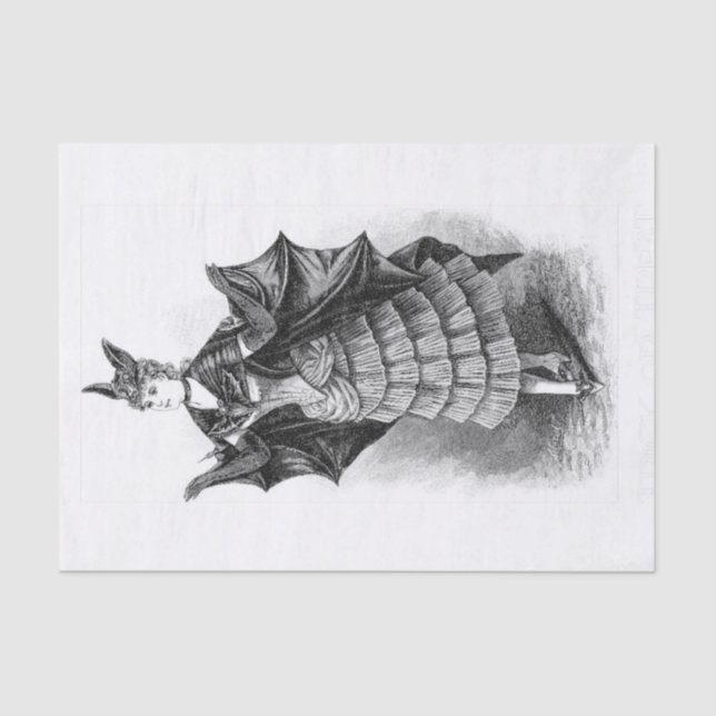 Viktorianisches Halloween-Kostümjägerdecoup Seidenpapier (Vorderseite)