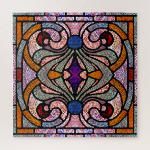 Viktorianisches Hartglas in Farbsplittern Puzzle