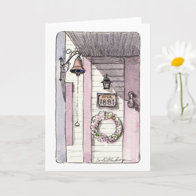 Viktorianisches Haus Detail Chautauqua Faltkarte Karte (Kleine Pflanze)