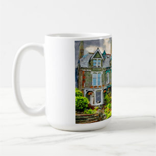 Viktorianisches Haus in Keswick in Aquarellfarbe Kaffeetasse
