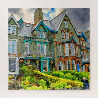 Viktorianisches Haus in Keswick in Aquarellfarbe Puzzle