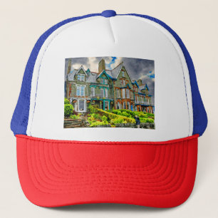 Viktorianisches Haus in Keswick in Aquarellfarbe Truckerkappe