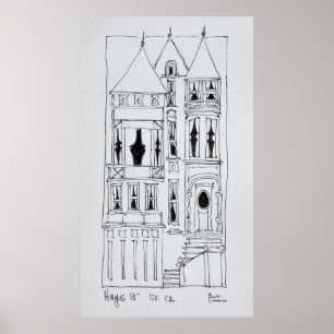 Viktorianisches Haus   San Francisco, Kalifornien Poster