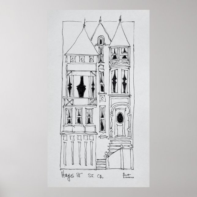 Viktorianisches Haus | San Francisco, Kalifornien Poster (Vorne)