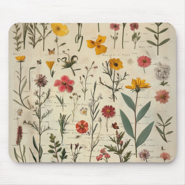 Viktorianisches Herbarium Mousepad (Vorne)