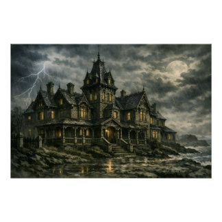 Viktorianisches Herrenhaus von BurnsInHell Poster