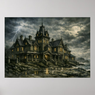 Viktorianisches Herrenhaus von BurnsInHell Poster
