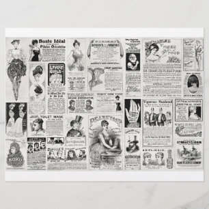 Viktorianisches Hintergrundpapier zur Werbung für 