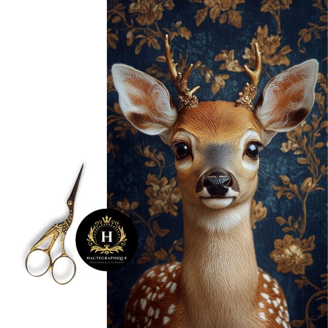 Viktorianisches Hirschportrait Seidenpapier (Von Creator hochgeladen)