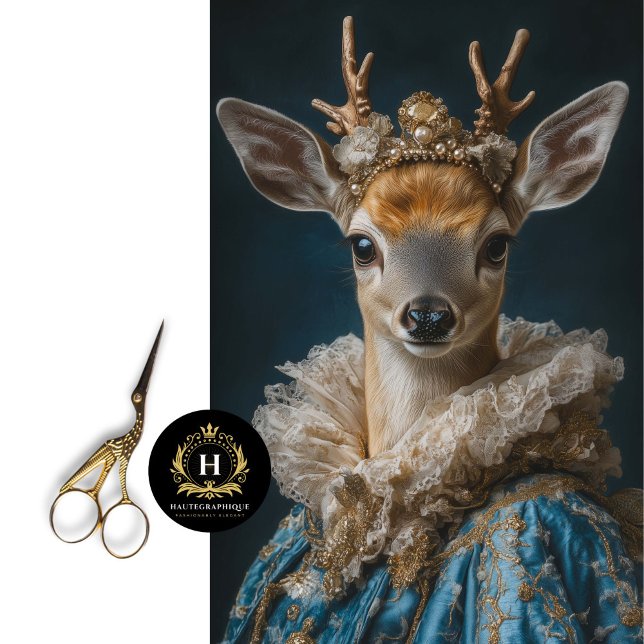 Viktorianisches Hirschportrait Seidenpapier (Von Creator hochgeladen)