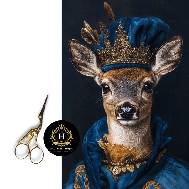 Viktorianisches Hirschportrait Seidenpapier (Von Creator hochgeladen)