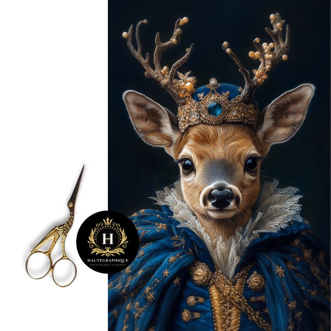 Viktorianisches Hirschportrait Seidenpapier (Von Creator hochgeladen)