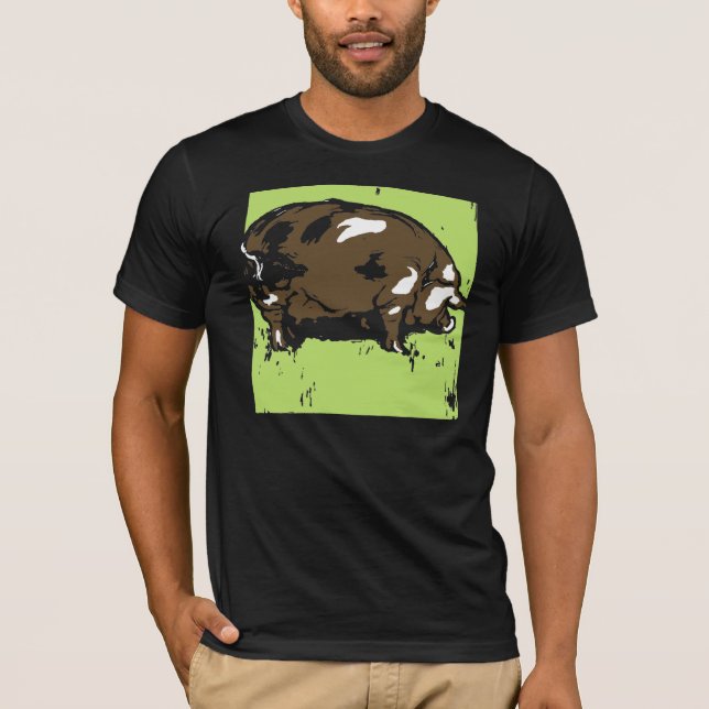 Viktorianisches Holzschnitt auf T-Shirt (Vorderseite)