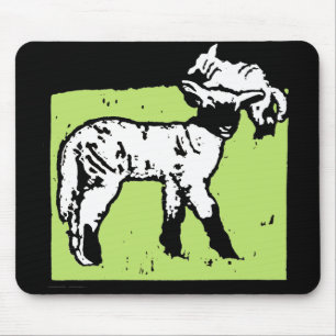 Viktorianisches Holzschnitt-Lämmer-Mauspad Mousepad