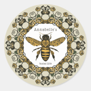 Viktorianisches Honiglabel Runder Aufkleber