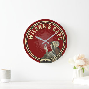 Viktorianisches Jugendstil-Café Große Wanduhr