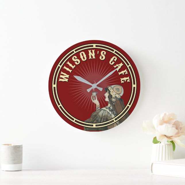 Viktorianisches Jugendstil-Café Große Wanduhr (Zuhause)