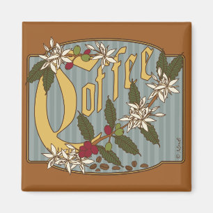 Viktorianisches Kaffeeschild Magnet