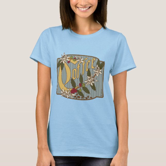 Viktorianisches Kaffeeschild T-Shirt (Vorderseite)