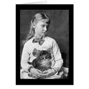 Viktorianisches Kind und Kitten