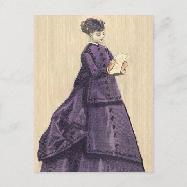 Viktorianisches Kleid Postkarte (Vorderseite)