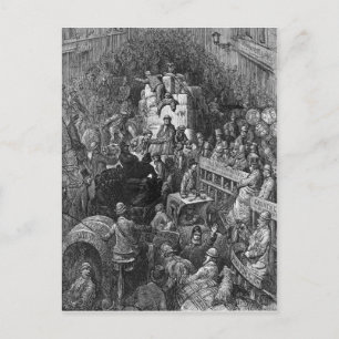 Viktorianisches London - Ein City Throughfare Postkarte