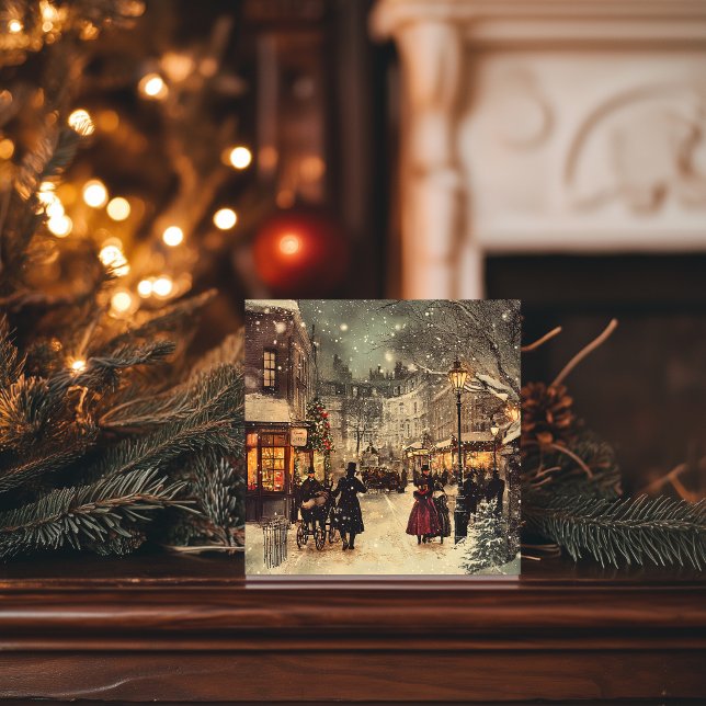 Viktorianisches London Winter Wonderland Feiertagskarte (Von Creator hochgeladen)