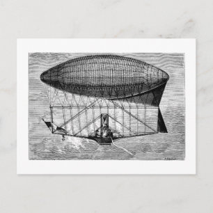 Viktorianisches Luftschiff Dirigible Blimp Postkarte