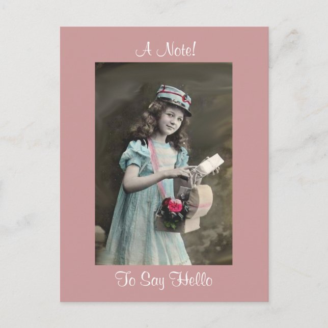 Viktorianisches Mädchen ganz verkleidet! Postkarte (Vorderseite)