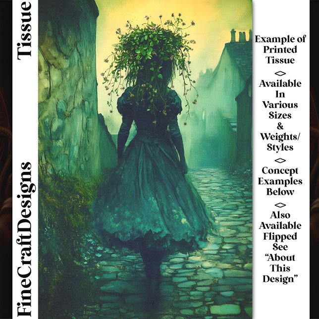 Viktorianisches Mädchen in grünem Kleid DG7LF Deko Seidenpapier (Von Creator hochgeladen)