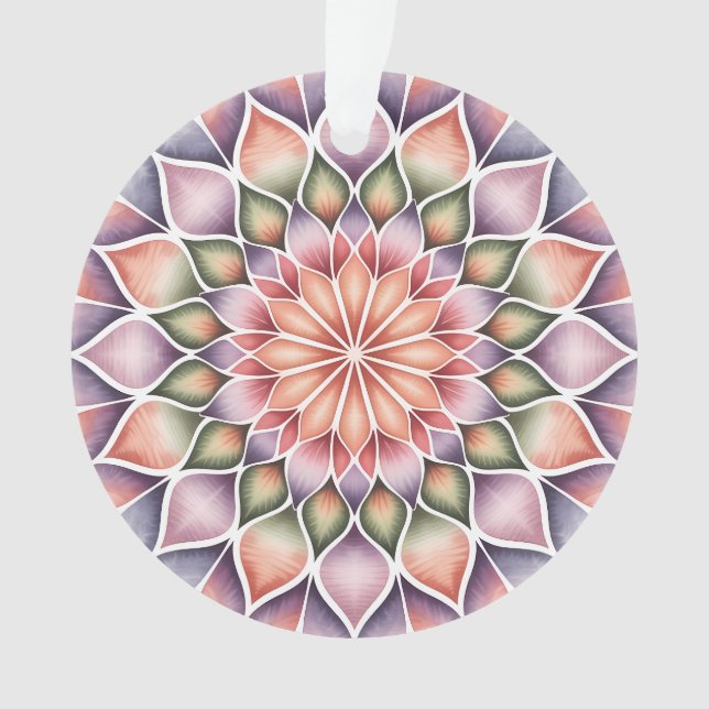 Viktorianisches Magenta-Mandala Ornament (Vorderseite)