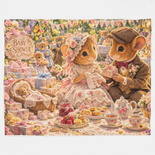 Viktorianisches Mausbaby- Shower Cottagecore-Kinde Fleecedecke