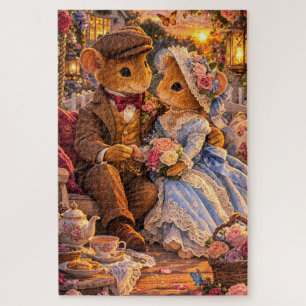 Viktorianisches Mäusepaar Schaukel Puzzle