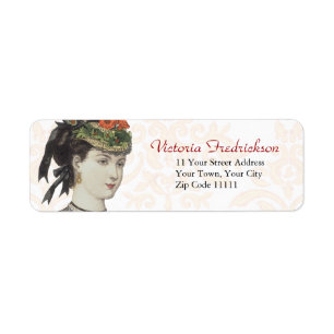 Viktorianisches Mode-Platten-Detail - schöne Dame