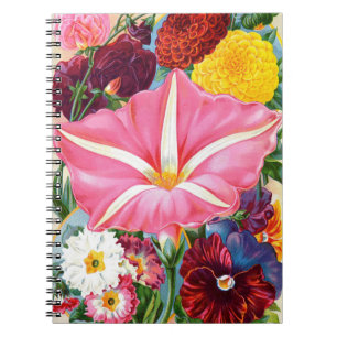 Viktorianisches Moonflower SpiralNotebook Notizblock