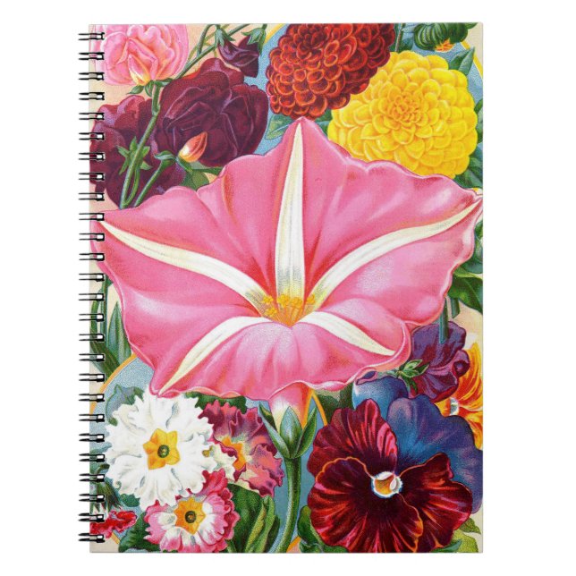 Viktorianisches Moonflower SpiralNotebook Notizblock (Vorderseite)